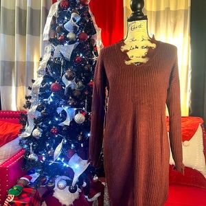 Burgundy long sweater